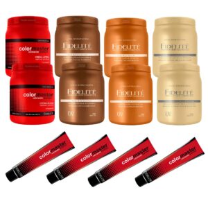 480 Tinturas Color Master x 60 gr + 12 Máscaras x 1 kg c/u Fidelite